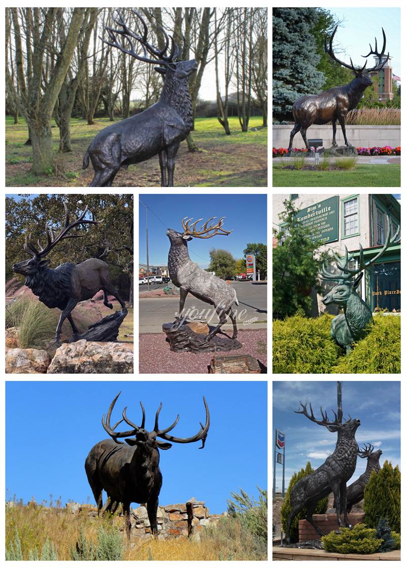 life size bronze elk statues application scenes