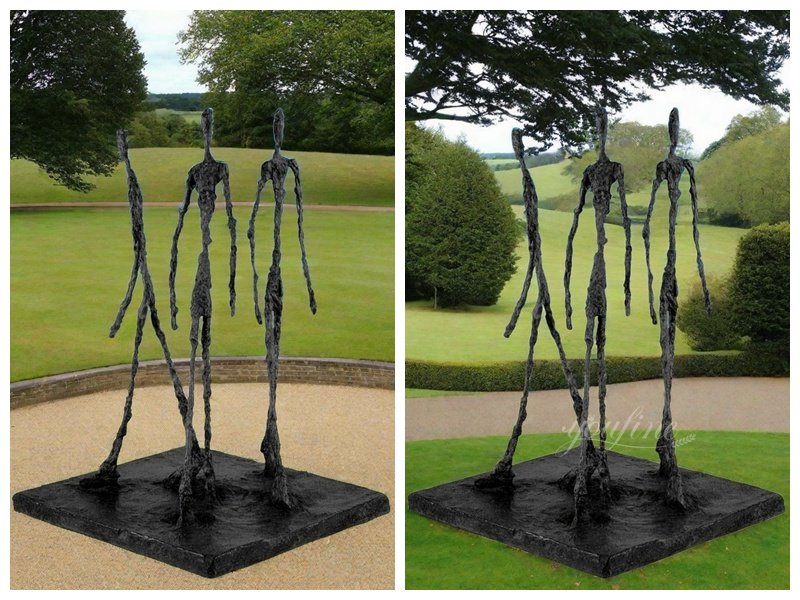 life size bronze tall skinny sculpture