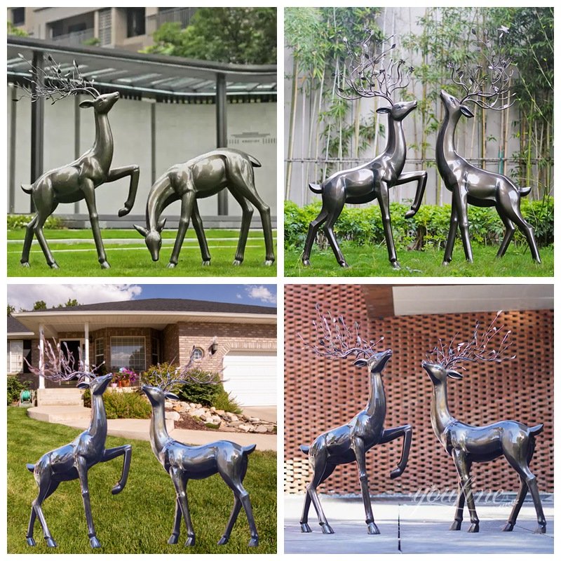 life size garden deer statue application scenes