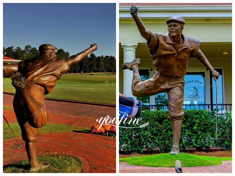 life size golfer statue details