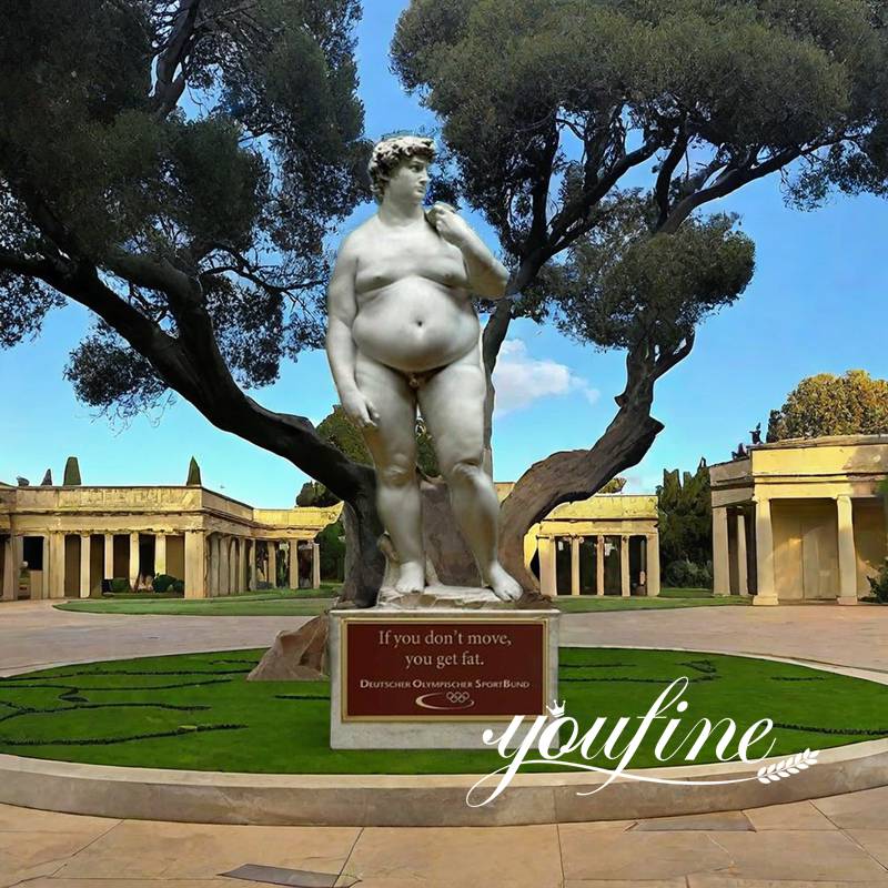 life size marble fat david statue for sale (1)