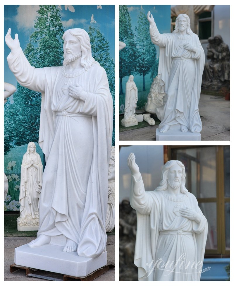 marble jesus christ statue details