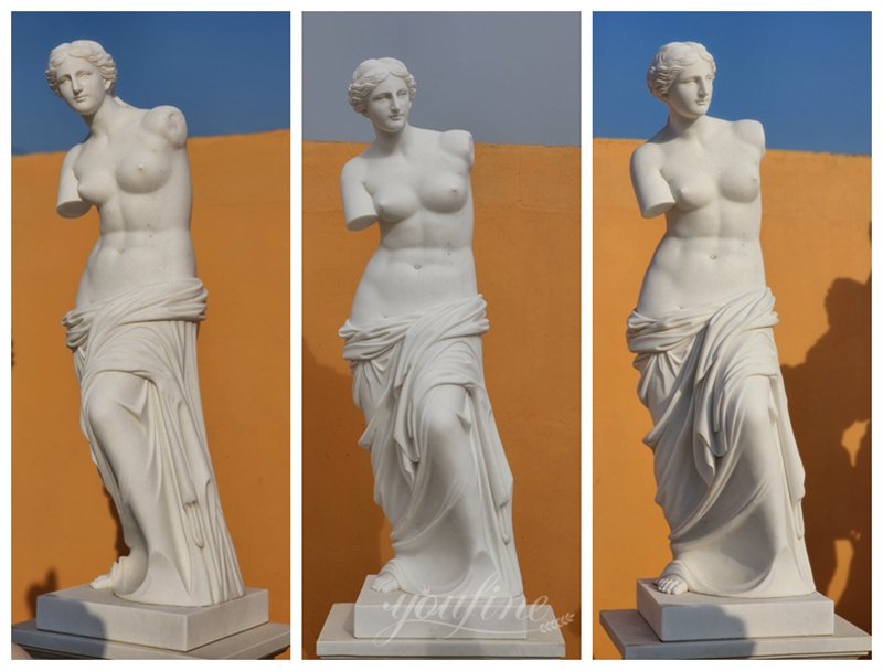 life size marble statue of venus details