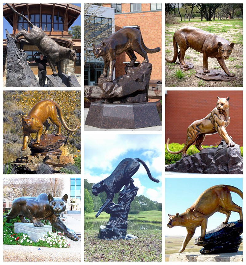 more bronze cougar statues