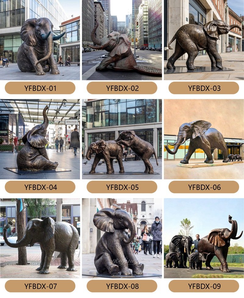 more bronze elephant statues