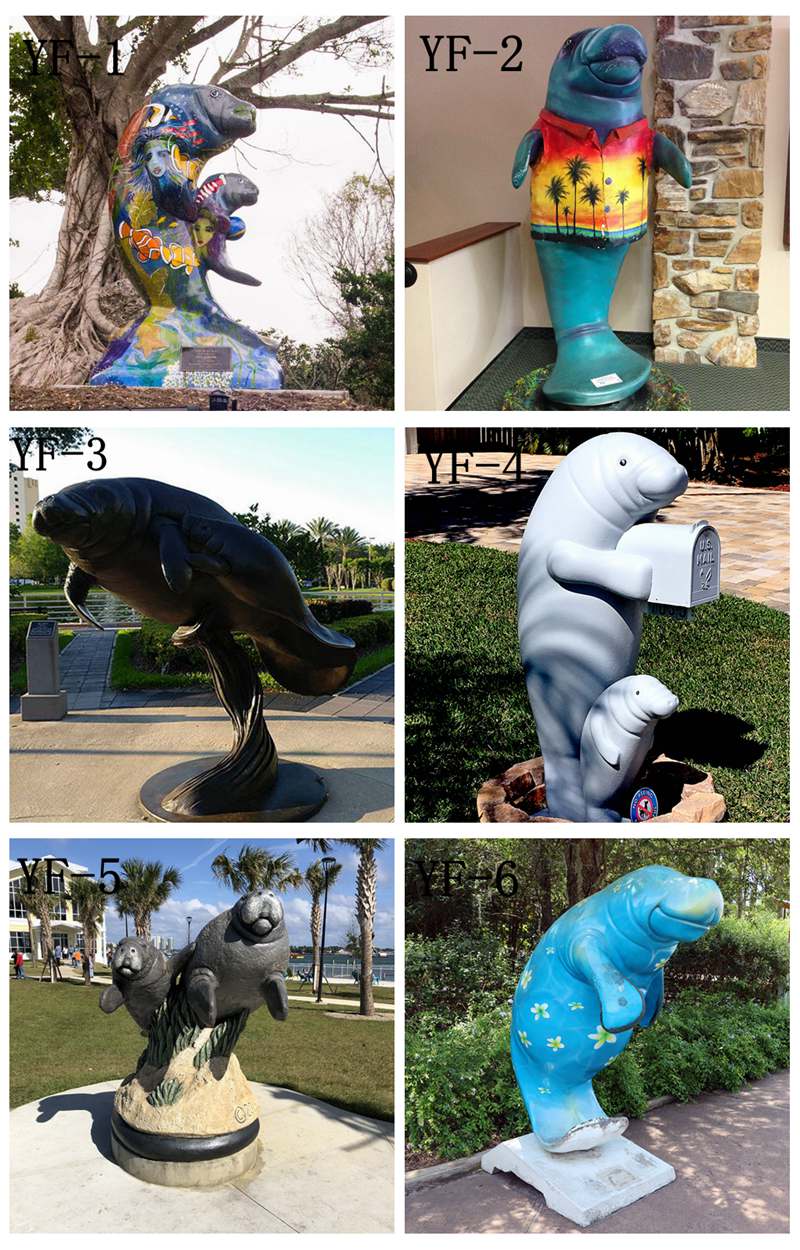 more bronze manatee statues styles