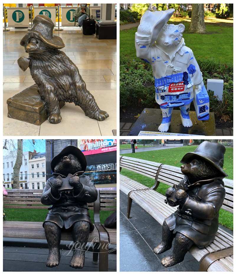 more bronze paddington bear statue styles