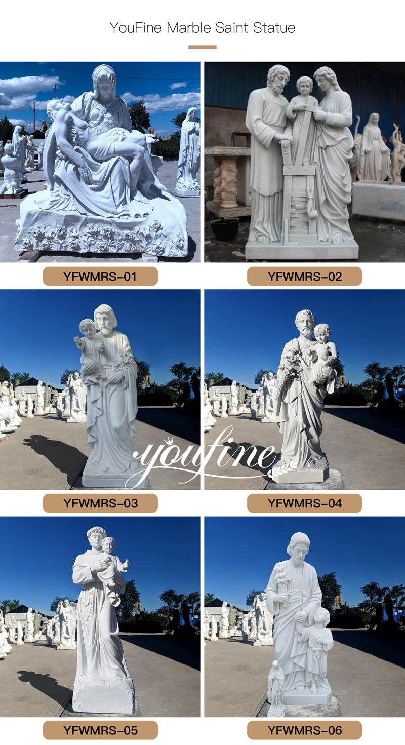 more marble saint statues