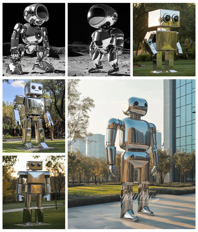 more metal robot sculpture styles