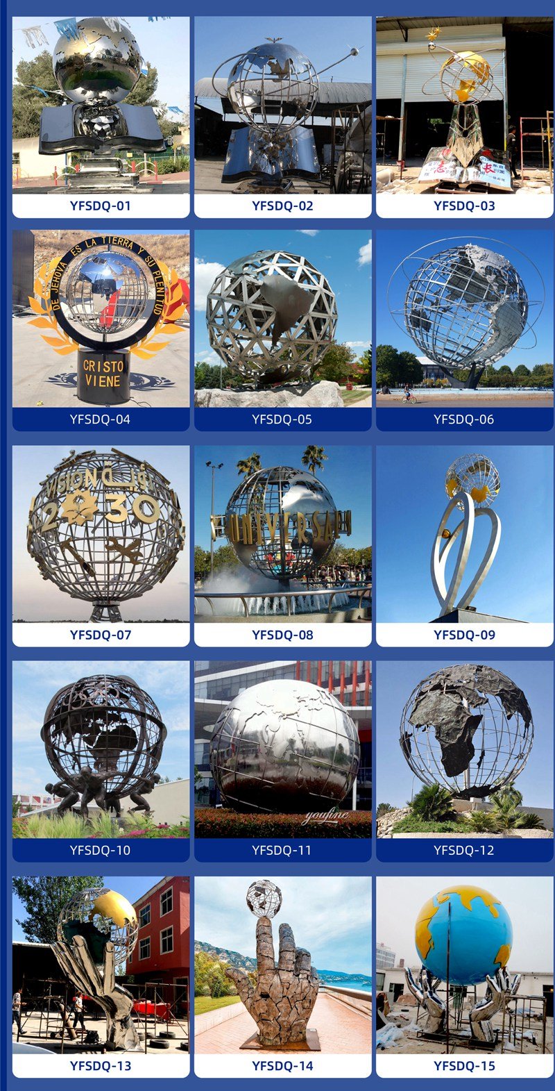 more stainless steel metal globe sculpture styles