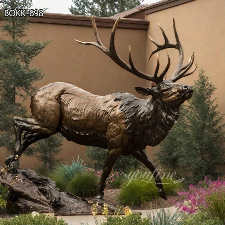 outdoor elk statue