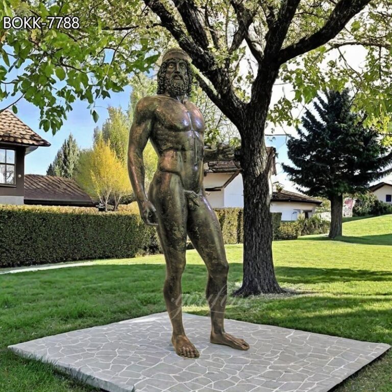 lifelike bronze riace warrior statue for outdoor garden