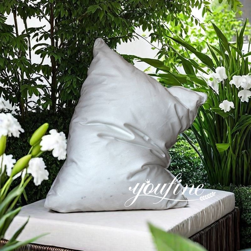 white marble pillow sculpture for sale (1)