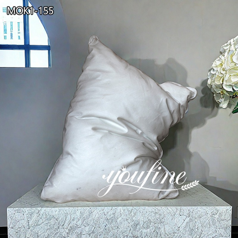 white marble pillow sculpture for sale (2)